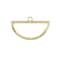 John Bead Beadwork Findings Gold Half Circle Pendant, 4ct.